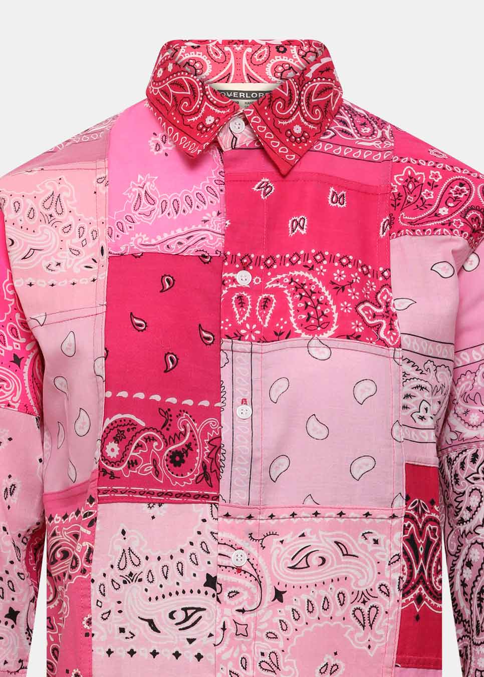 Pink Bandana Button Dress