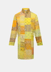 Yellow Bandana Button Dress