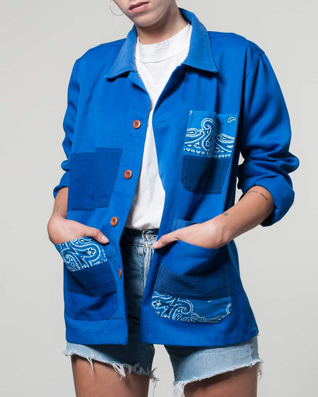 Blue Rework Bandana Jacket