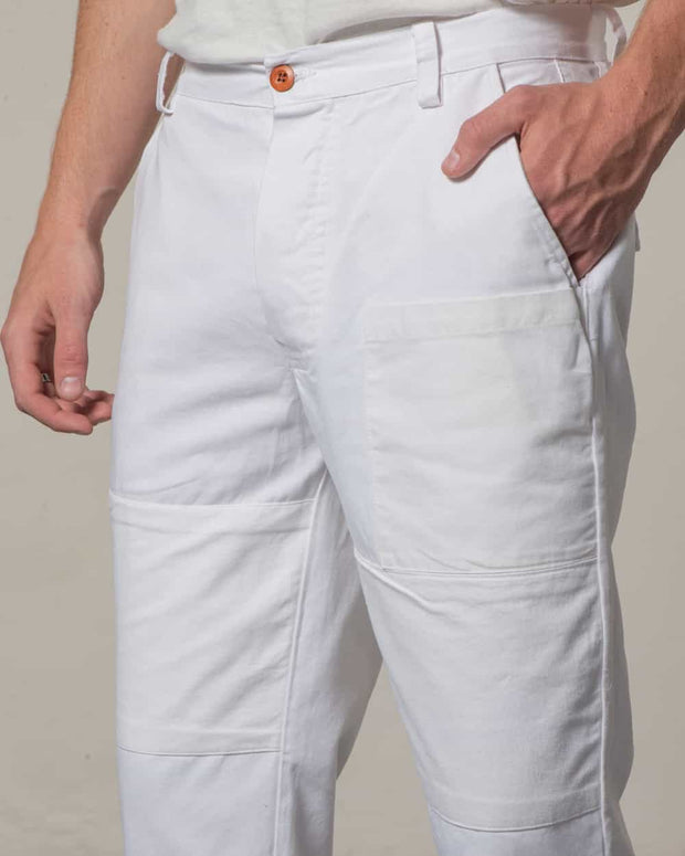 Overlord Upcycling Vintage | White Rework Pants Chino