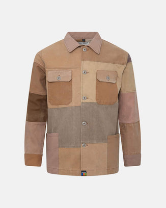 Overlord Upcycling Vintage | Camel Patchwork Overshirt