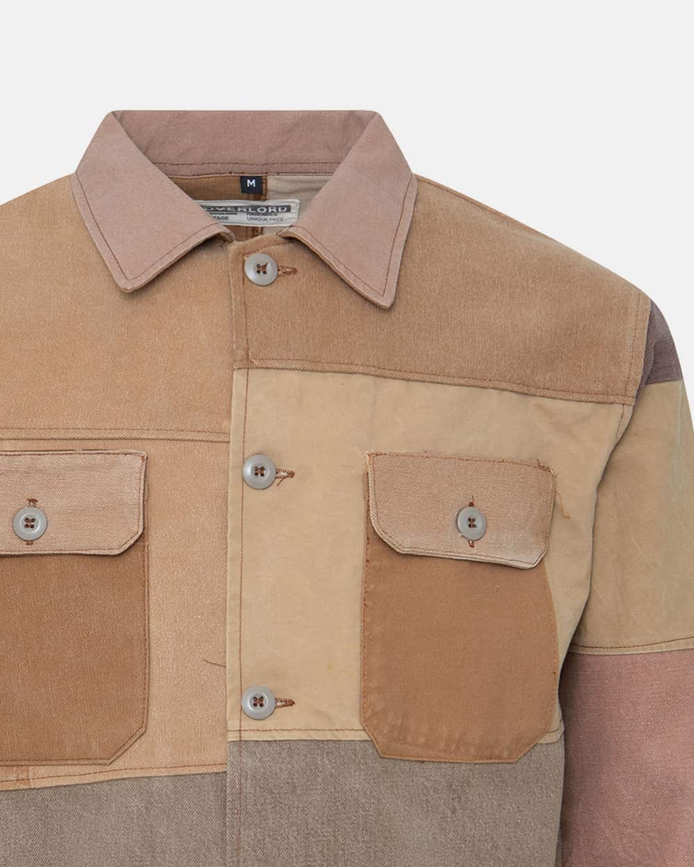 Overlord Upcycling Vintage | Camel Patchwork Overshirt