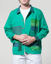 Overlord Upcycling Vintage | Green Rework Bandana Jacket