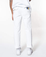 White Rework Straight Pants