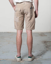 Overlord Upcycling Vintage | Beige Patchwork Shorts