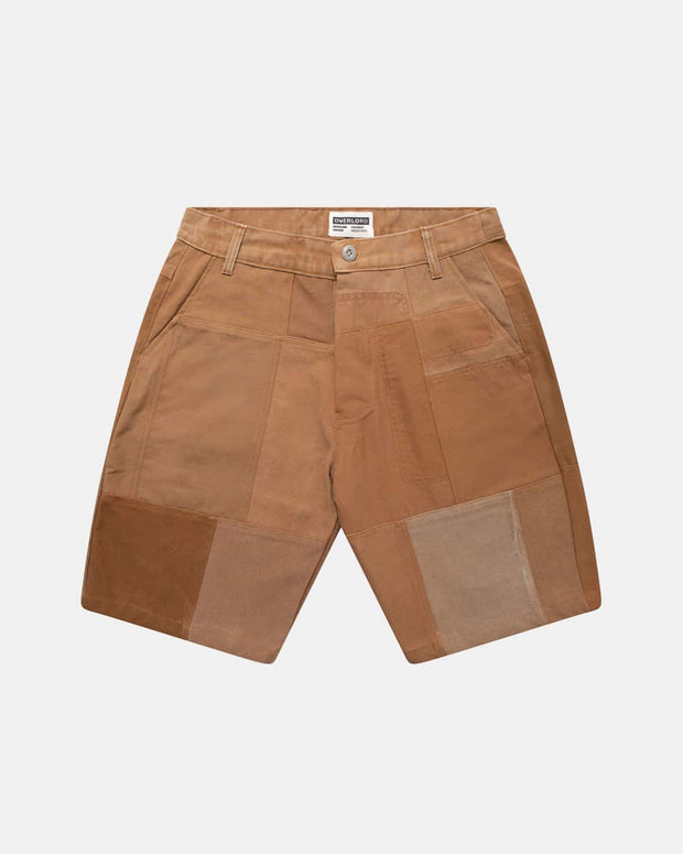 Overlord Upcycling Vintage | Camel Patchwork Shorts
