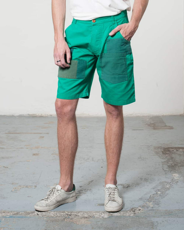 Overlord Upcycling Vintage | Green Rehwork Shorts