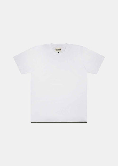 White T-Shirt with military Rib